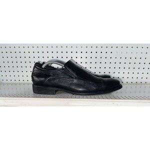 Johnston & Murphy Tilden Mens Leather Slip On Casual Dress Loafers Size 12 Black